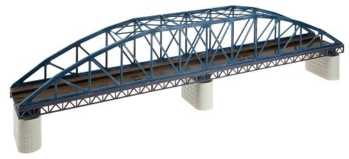FALLER Bogenbrücke Modellbausatz mit 51 Einzelteilen 564 x 76 x 109 mm I Modelleisenbahn Zubehör H0 I Modelleisenbahn H0 Bogenbrücke mit Bauanleitung, Grau, Braun, Beige