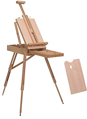 HOMCOM Wooden Art Easel Tripod Sketch Artist Painters Craft Portable Folding Drawing Board Lightweight