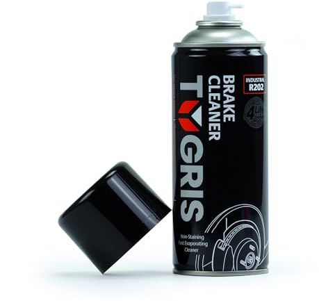 Tygris Brake & Clutch Cleaner R202 – Professional-Strength Degreaser for Brake Parts, Fast-Evaporating & Non-Staining, Removes Grease, Oil, Brake Dust & Tar – 400 ml