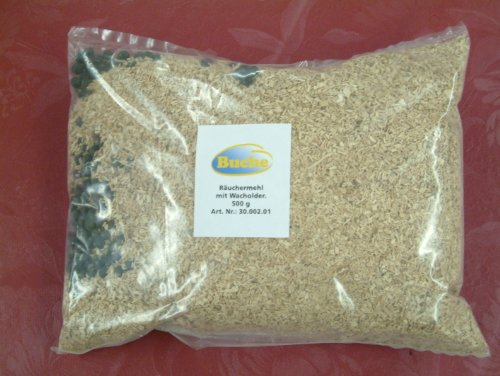 Räuchermehl Buche mit Wacholder - Inhalt 500 Gramm