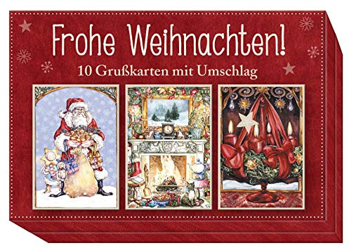 Frohe Weihnachten!: 10 Grußkarten mit Umschlag