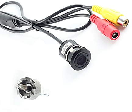 Front View Camera, EKYLIN Car Auto Front View Camera Forward Cam Screw Bumper Mount Universal Fit Non-Mirror Image w/o Parking Assistance Grid Lines