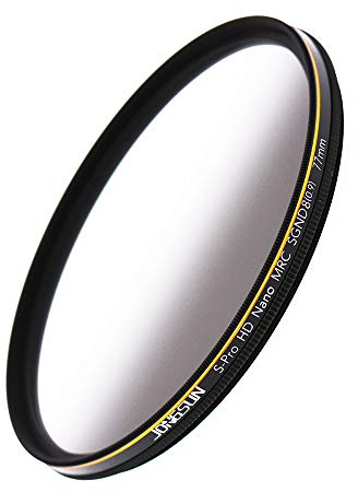 JONGSUN Filtre ND 77mm, Couleur Gradués Dégradé Gris Circulaire Filtre Densité Neutre, 18 Couches Multicouches, Verre Optique Schott B270, CSGND8 (0.9) 3-Stop