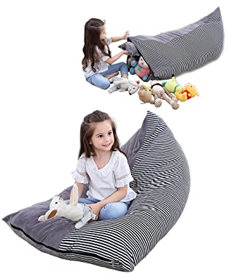 KOLACEN Kinder Sitzsack Kuscheltier Aufbewahrung Sitzsack Kinder Spielzeug Stofftier Sitzsack Kinderzimmer Kinderliege Sitzsäcke für Faltbar Große Kapazität Kindercouch für Kinder Erwachsene