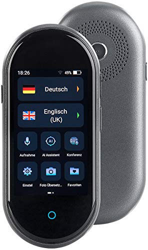 simvalley MOBILE direkt Übersetzer: Mobiler Echtzeit-Sprachübersetzer; 106 Sprachen; Touchscreen; Kamera (Mobile Übersetzungsgeräte, Universalübersetzer, sprachubersetzer)