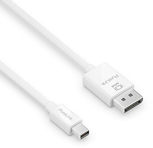 PureLink mini DisplayPort auf Displayport 1.3 Kabel, 4K Ultra HD 60Hz, 21,6GB/s Bandbreite, vergoldete Steckkontakte, 3,00m, weiß