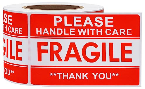 Hycodest Fragile Adesivi 2x3 in 300 PZ Si prega di Maneggiare con Cura Grazie Etichette di Spedizione Etichetta Di Avviso