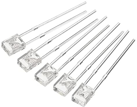 PATIKIL 2x3x4mm x LED Luce Lampada Lampadina 150pz Rettangolare Luminoso Trasparente Illuminazione Emissione Diodo per Elettronico Componente Indicatore Rosso