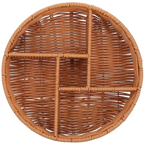 Multi-functional Storage Basket with Compartment Design Decorative Fruit Holder for Snacks and Dried Fruits Compact and Easy to Clean Kitchen Sundries Organizer