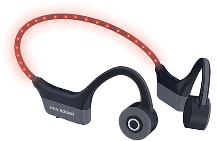 OPN Sound Dashlyte Bluetooth Headphones Bone Conduction Earphone Free Ear LED Lights IPX5 for Sports Running