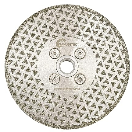 Diamant Trennscheibe 125mm Galvanische Sägeblätter - zum Schneiden und Schleifen von Granit Marmor Keramik Feinsteinzeug Fliesen Quarz M14 Gewinde SANLEETEK