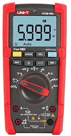 UNI-T Multimeter UT15B Pro/UT17B Pro/UT18B PRO: True RMS, Auto Range, Digital, Anti-burn, VFC, Hz, Kapazitor, Widerstand, Elektriker Multimeter