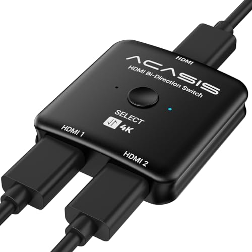 ACASIS Switch HDMI Splitter 4K@60hz, Sdoppiatore Hdmi 1 ingresso 2 uscite, Splitter HDMI Supporto 4K 3D HDR for Xbox PS5/4/3 Blu-Ray Player Fire Stick Roku HDTV