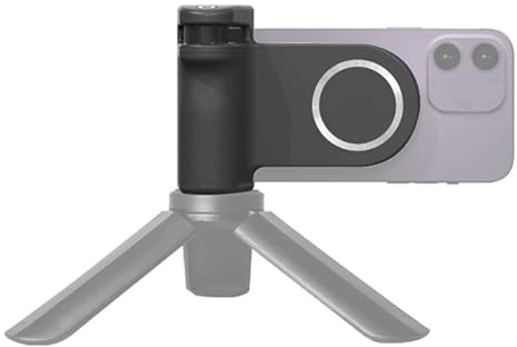 Luqeeg Agarre Magnético para Selfies para Teléfono, Mango Magnético para Cámara con Bluetooth, Soporte para Fotos con Mango para Teléfono Inteligente, Controla la Cámara con