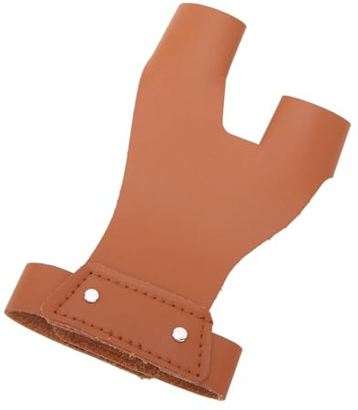 Huairdum Guante de Tiro con, Protector Ajustable de 2 Dedos Cómodo para Recurvo