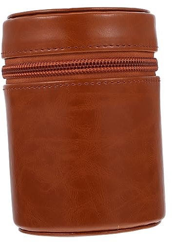 jojofuny Kameraobjektivtasche aus Pu für Kameraobjektive Braun