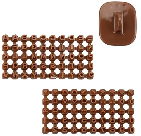 Tabanzhe Alphabet Number Cookie Cutters Set,Letter Stamp Press Biscuit Fondant Decorating Baking Tools Cake Embosser Mold for DIY Craft Projects Baking Cakes Decorating