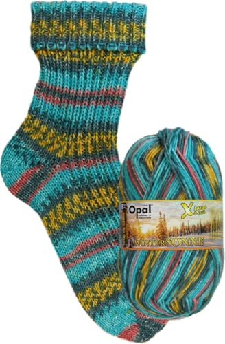 Opal XLarge Wintersonne (320m) 8-Ply Yarn - Wool-Blend, for Knitting Warm Socks with Unique Colour Patterns, 11430, 1 x 150g