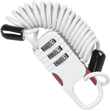 Candado de cable para scooter, combinación de 3 dígitos, candado de cable retráctil antirrobo portátil para equipaje, cochecito, motocicleta, scooter