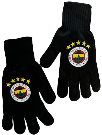 Gök-Türk Herren Handschuhe aus Stoff mit Logo Fenerbahce - schwarz