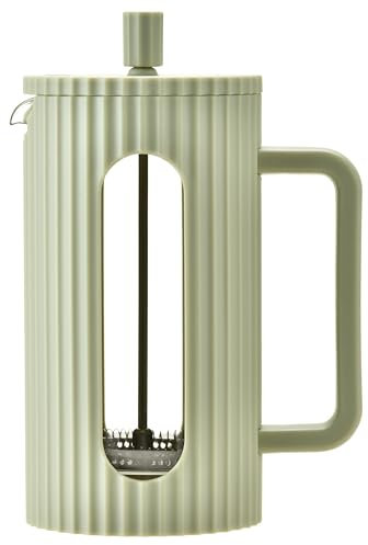 Café Olé Ciao Cafetière 8 tasses, passoire en acier inoxydable, cafetière à piston, vert