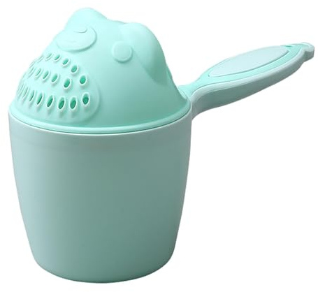 Generisch Vert clair 10,5 x 10 cm PP Shampooing Gobelet à vaisselle réutilisable pour Bébés de lavage de cheveux avec poignée Tasse de lavage pour les cheveux pour nourrissons et tout-petits