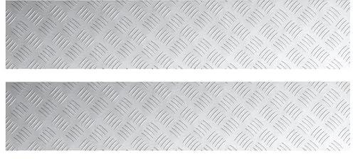 vidaXL Treppe Tritt Rechtwinklig 2 pcs Silber 100 x 20 cm Aluminium, Wohnzimmer, Moderne Treppenstufen, langlebige Rautenmuster-Sicherheitsmatten, rutschfeste Schutzmatten für innen und außen