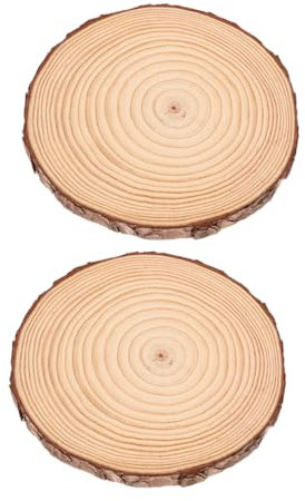 Pierres de Gué de Jardin pour L'extérieur, Lot de 2 en Bois