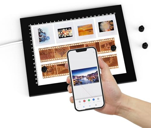 Scanner per Diapositive Tavoletta Luminosa, 21 x 15 cm, 5600K, dimmerabile, retroilluminazione per la conversione di diapositive e negativi in immagini digitali