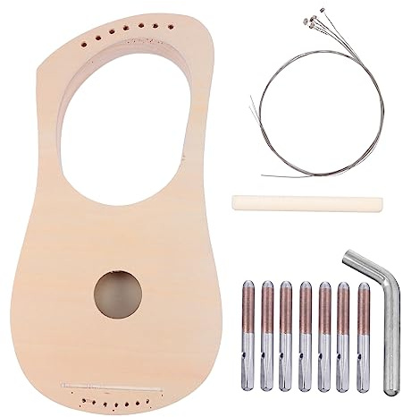 YARNOW Selbstgemacht 7-saitige Handgemachte Lyra Harfe Aus Holz Bausatz Für Kinder Zur Musikalischen Früherziehung Und Eltern Kind Basteln