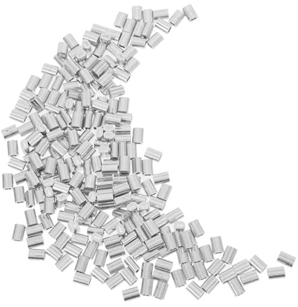 CLISPEED 250Pezzi Manicotti Crimpatura Alluminio da Pz per Metallici Manicotti Ad Anello per Facili da Installare e Resistenti All