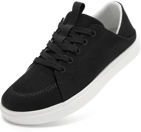 STQ Womens Slip on Sneakers Business Casual Shoes Women Tennis Shoe Orthopedic Travel Work Office Plantar Fasciitis Daily Wear Lightweight Comfortable Black Size 8