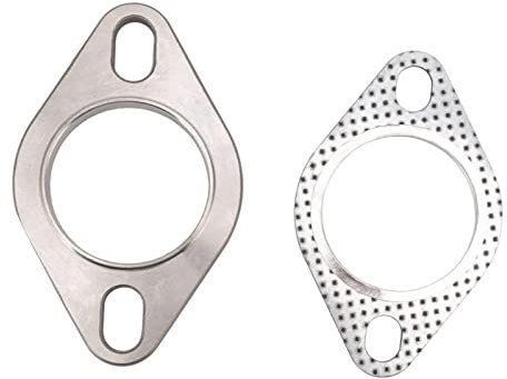 Generic Kit di Connessione Sulla Flangia di Scarico, Scarico Ad Alta Resistenza 2 Pollici Escape 2 Bulloni Universali Riducono il Rumore per il Tubo in Discesa
