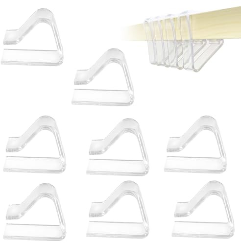 Solvayne 8-Piece Clear Tablecloth Fasteners for Secure Picnic, Wedding, and Outdoor Dining Use