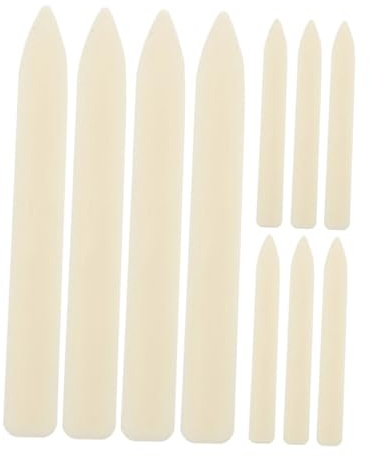 MUELODSIC 10 Stück Plastik Bone Folder Falzbein für Papier Kartenherstellung Buchbinderei Multifunktional Präzises Falzen Ritzen Rillen