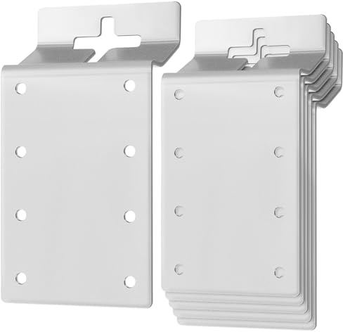 BUGUUYO 6 Pezzi Staffe T per Pali Recinzione in Metallo Resistente Supporto Robusto per Cassette Postali e Staccionate da Giardino Montaggio Facile