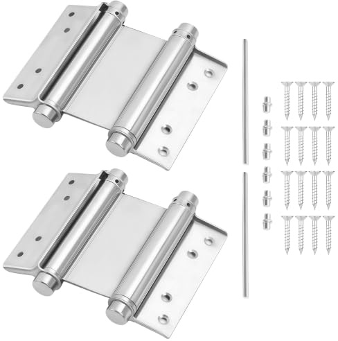Hinges 2 Pack of Stainless Steel Double Spring Hinges 4 Inches