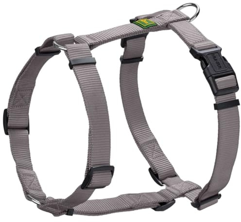 Hunter 47527 Geschirr für Hunde, Nylon, Vario-Rapid XS, 30-40 cm, grau, 5-fach verstellbar