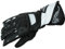 HEYBERRY Damen Motorradhandschuhe Leder Schwarz Weiß Gr. M