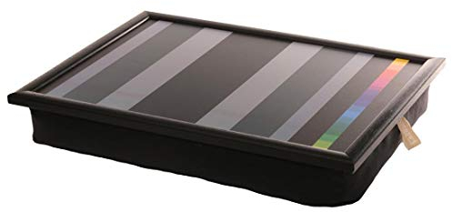 Andrew´s Knietablett Laptray mit Kissen Tablett für Laptop Colour Strip Schwarze Streifen