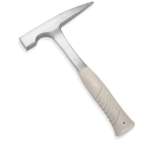 EFFICERE 22-Ounce All Steel Rock Pick Hammer with Pointed Tip, 11-Inch Overall Length