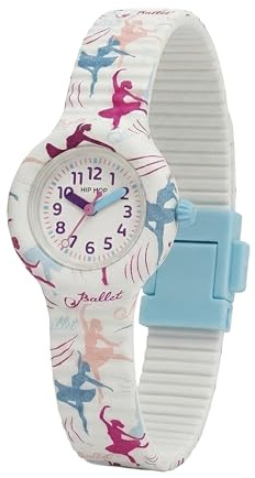 HIP HOP, Collezione Kids Fun, Orologio Bambina Dancer, con Cinturino in Silicone Intercambiabile, Pratica Chiusura, Cassa 28 mm, Movimento al Quarzo, Resistente all'Acqua Fino a 50 m, con Fantasie
