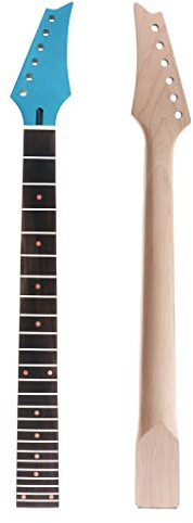 Alnicov E-Gitarrenhals Ahornkopf Palisander Griffbrett 24 Bünde für IBZ-Teile, Blau