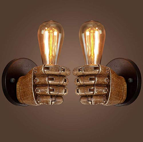YNXing Antike Faust-Wandleuchte, die Vintage industrielle Wandlampe E27 Edison-Birnen-Unterseite für Korridor-Küchen-Schlafzimmer-Restaurant-Café beleuchtet