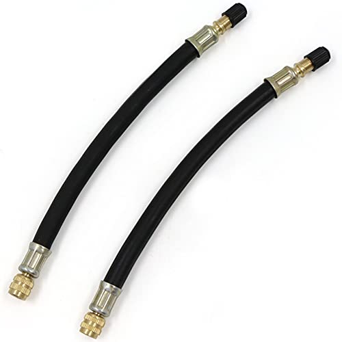 gexuamz Ventilverlängerung Reifen Fahrradpumpe Ventil Verlängerung - 2 Stücke 200mm Flexible Gummi Auto LKW Motorrad Rad Reifen Ventilschaftverlängerung Autoventil Adapter Reifenventil.