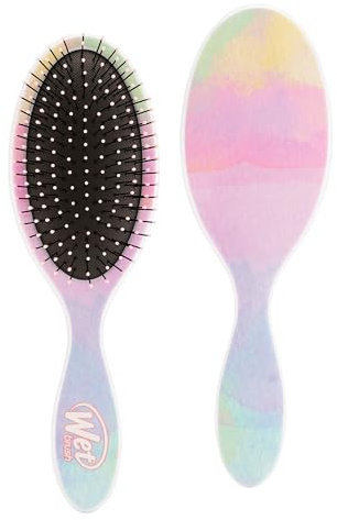 Wet Brush Cepillo desenredante, cerdas IntelliFlex ultrasuaves desenredantes que se deslizan a través de los enredos (cabello seco húmedo y dañado), unisex, rayas de colores difuminadas