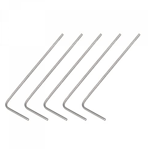 sourcing map 5 Pack 0.7mm Hex Key Wrench, l Shaped Long Arm CR-V for 3D Printer Kits Repairing
