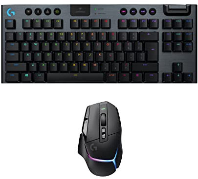 Logitech G G502 X PLUS Optical, Wireless Gaming Mouse and G915 TKL Tenkeyless, Mechanical, Wireless Gaming Keyboard – LIGHTSYNC RGB, LIGHTSPEED – PC/Laptops, Black