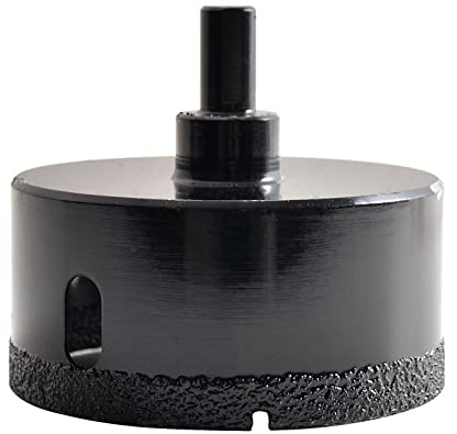 KATUR Foret diamanté pour scie cloche à noyau brasé 75 mm, coupe-trou creux pour verre, porcelaine, carrelage, marbre, céramique, granit