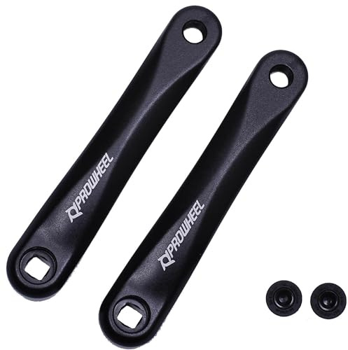 PROWHEEL Manovella Ebike Disponibile con Foro Quadrato,140MM/152MM/160MM/165MM/170MM/175MM Nero Manovella per Bicicletta per Bicicletta elettrica,Motore a Montaggio Centrale,Coppia